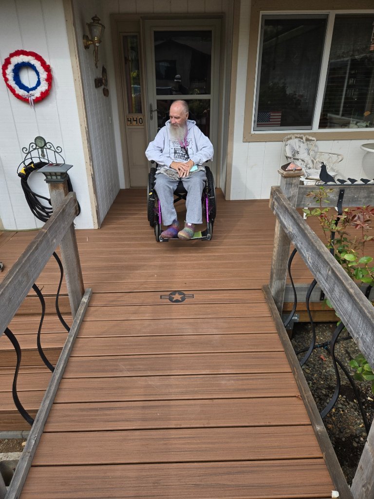Trex Tiki Torch Veteran's Wheelchair Ramp