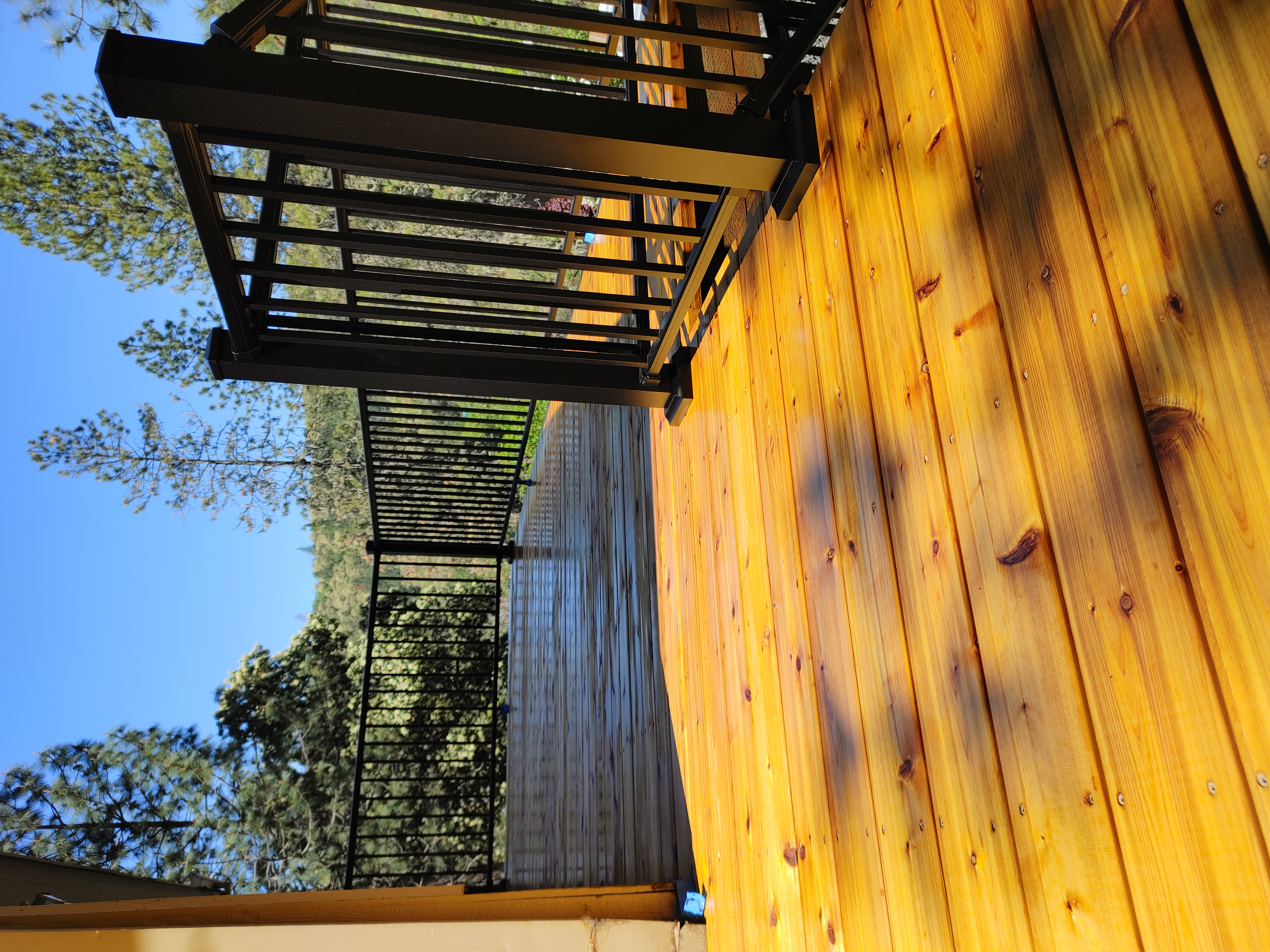 Cedar 2nd-Story Deck with Landing and Aluminum Tu-Step Railing 3