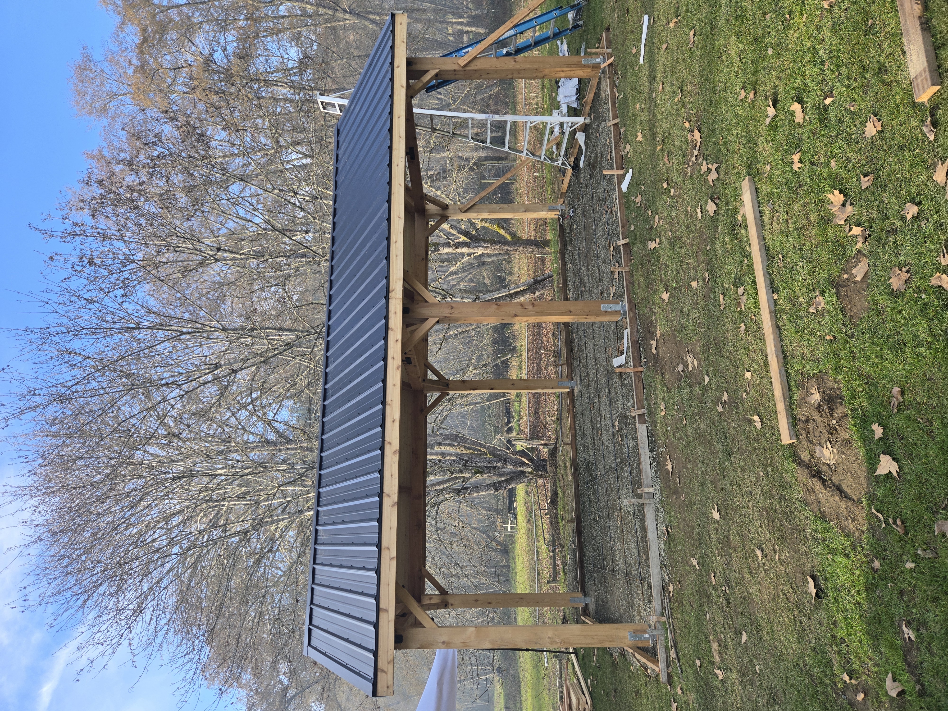 Custom Cedar Gazebo with Standing-Seam Metal Roof 3