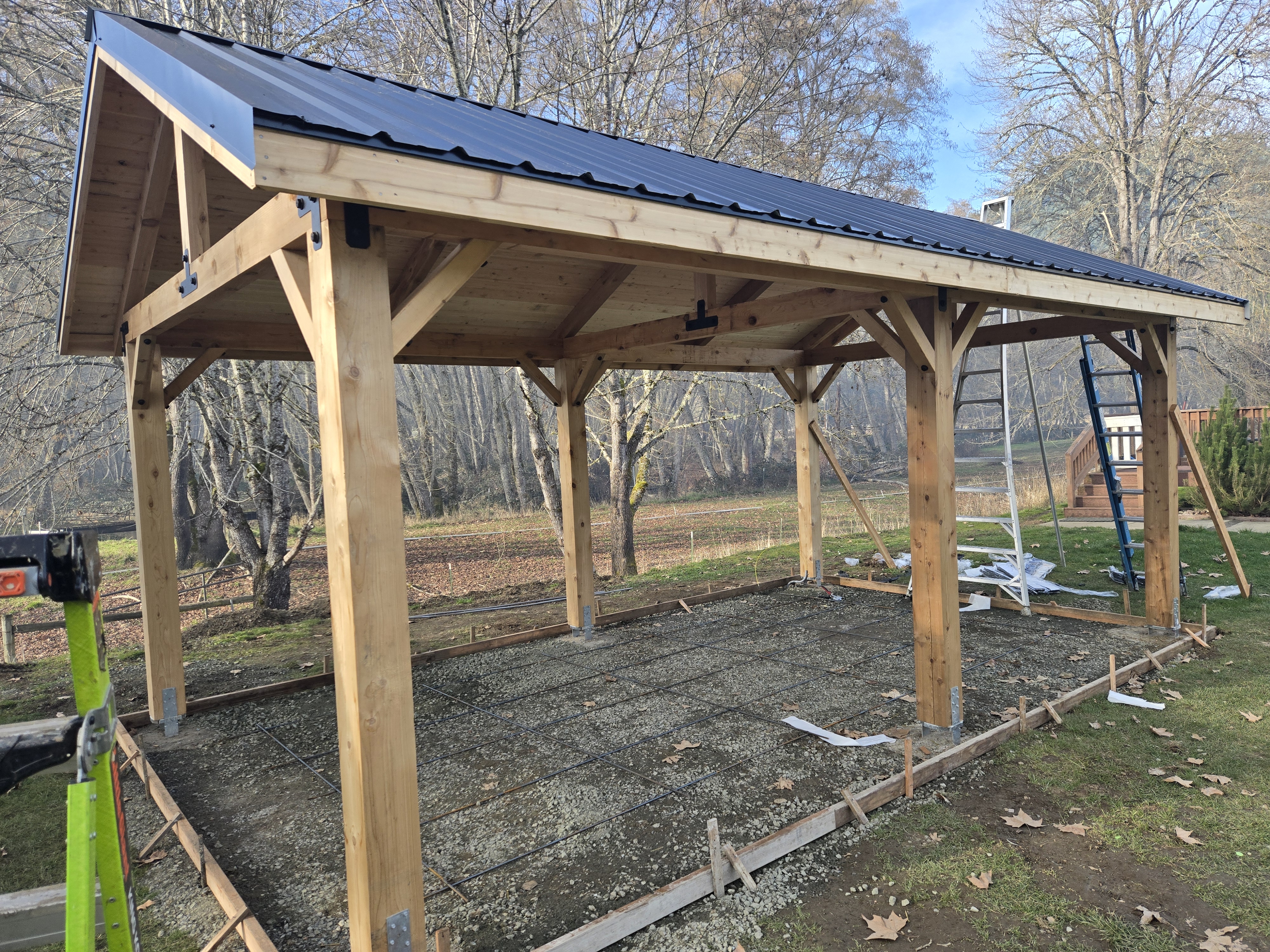 Custom Cedar Gazebo with Standing-Seam Metal Roof 2