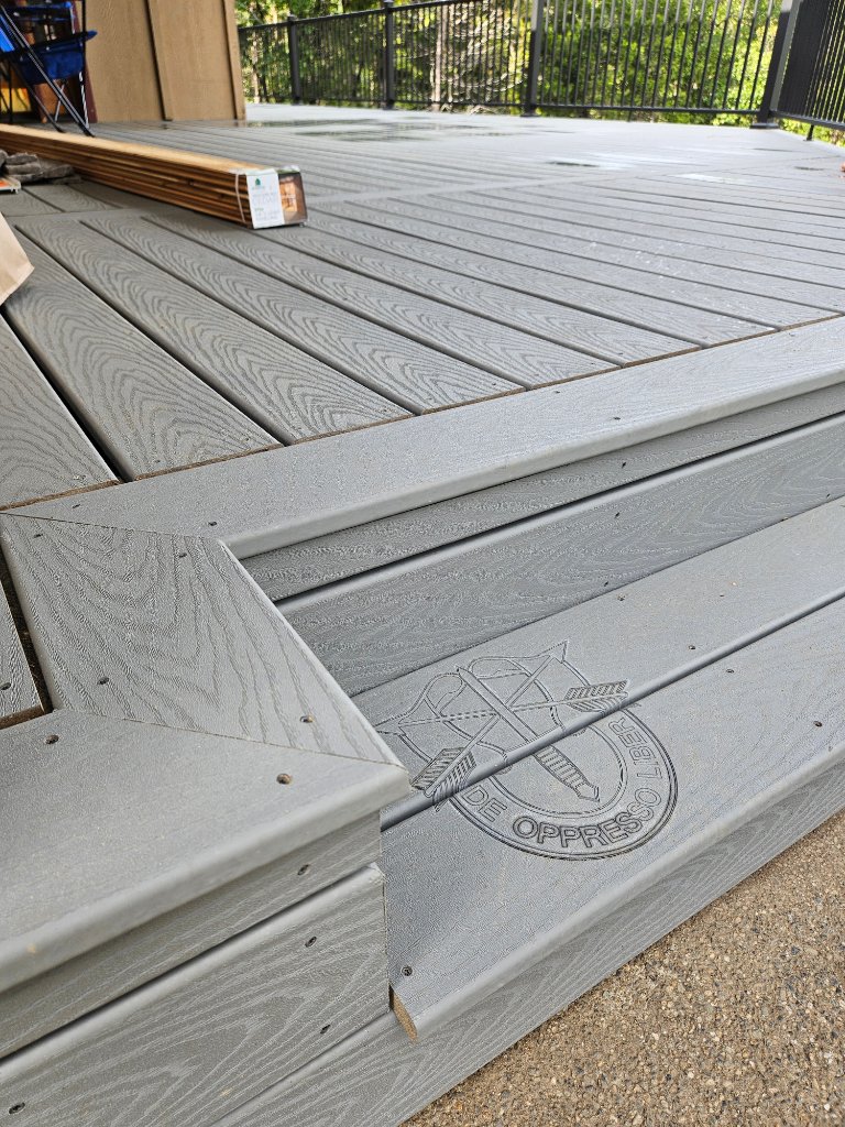 Trex Pebble Grey Deck with Engraved Special Forces Crest 2