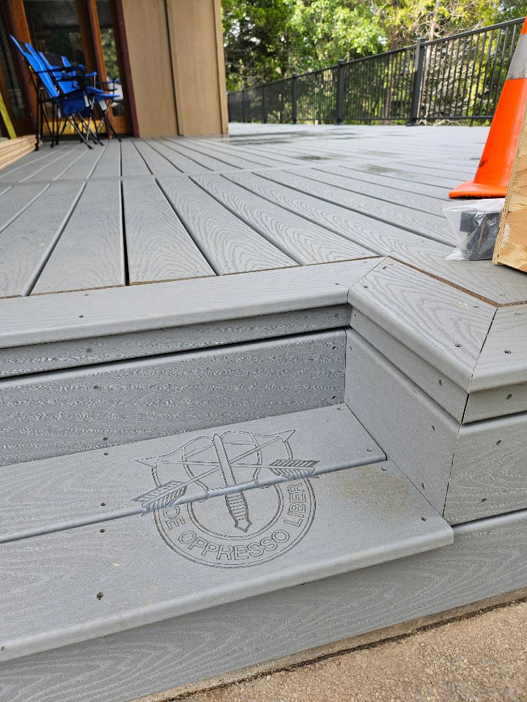 Trex Pebble Grey Deck with Engraved Special Forces Crest