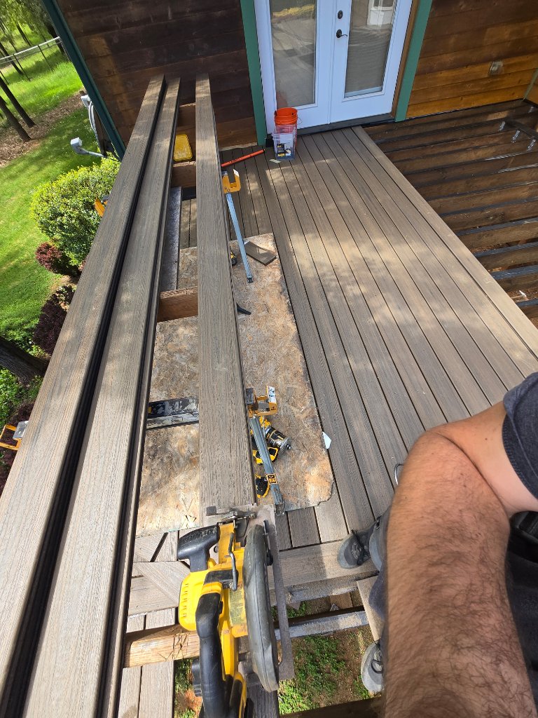 Trex Poolside Deck Overlooking Underground Pool Near Murphy 2