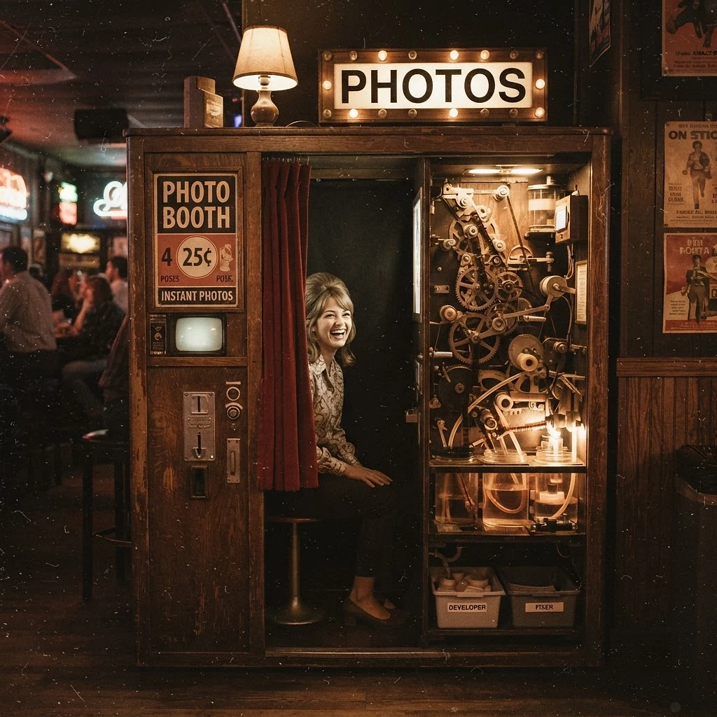 La Magia Analógica: ¿Cómo Funcionaban las Cabinas Fotográficas (Photobooths) Antiguas?