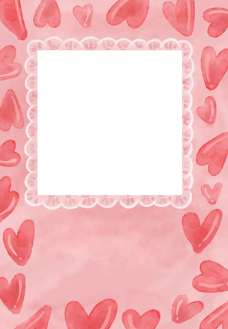Watercolour Heart Photo Frame