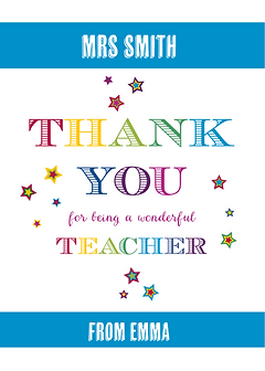 Rainbow Text Teacher (Customisable)