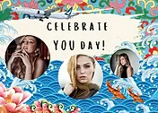 Personalised Brithday Photo Card by Crafty Bitch- Festive 'Celebrate You Day!' Card 