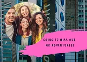 Personalised  farewell card by Crafty Bitch - 'Going to miss our HK adventures!' text 