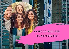 Personalised  farewell card by Crafty Bitch - 'Going to miss our HK adventures!' text 