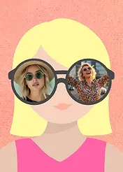 Sunglasses Series - Blonde Hair Girl