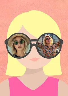 Sunglasses Series - Blonde Hair Girl