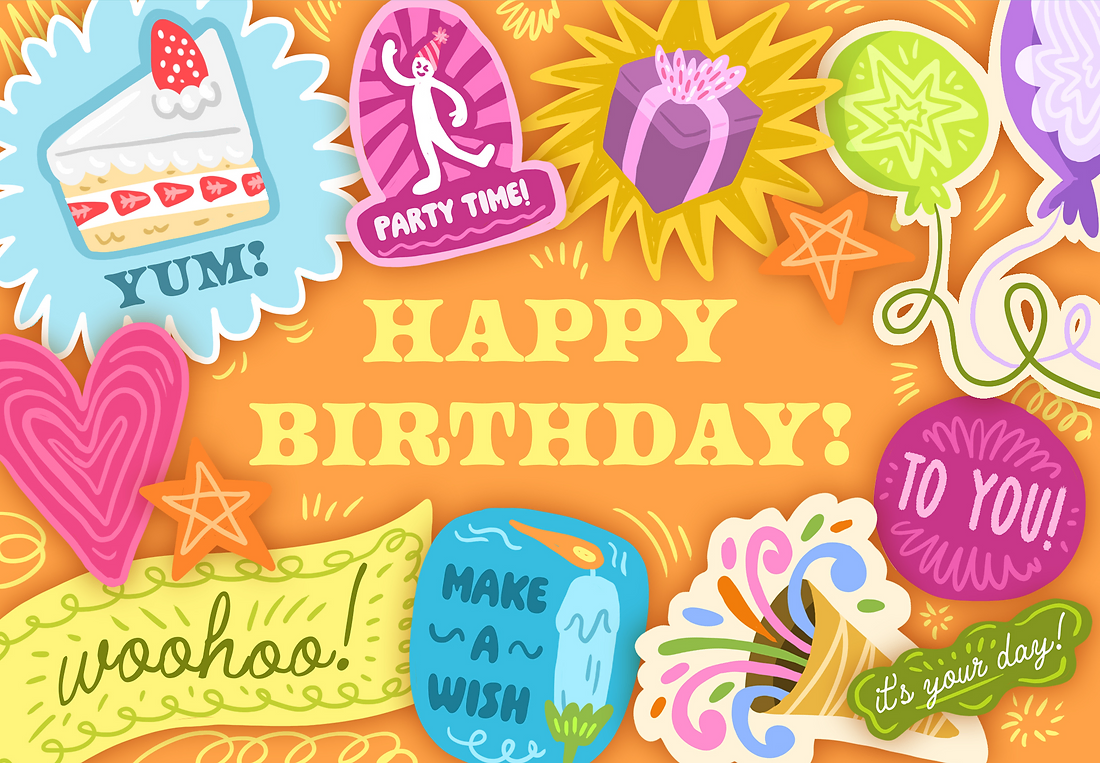 Happy Birthday Stickers