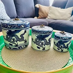 Dragon Candle Pot with Lid (3 Sizes)