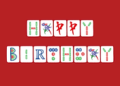 Birthday Mahjong Tiles