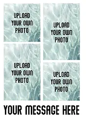 Customisable Photo Upload Card -  4 photos + text