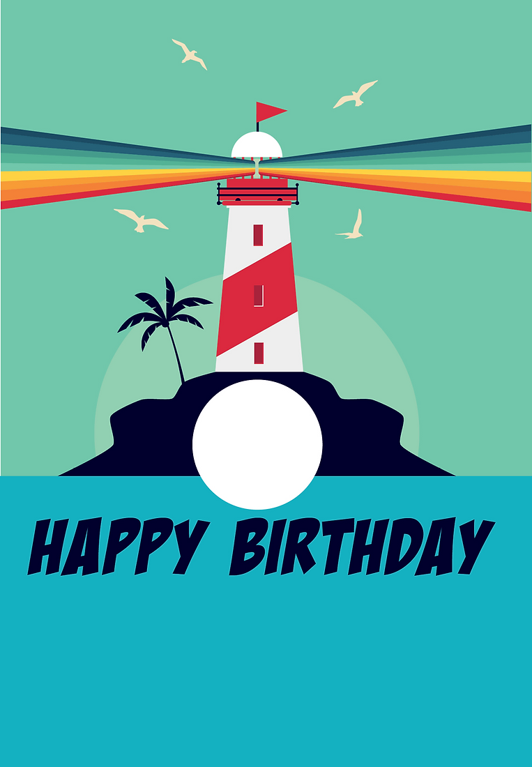 Lighthouse Birthday - Custom Number