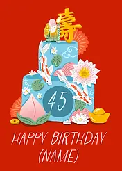 Longevity Cake (Red)