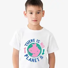 Kids White Tee - There is No Planet B