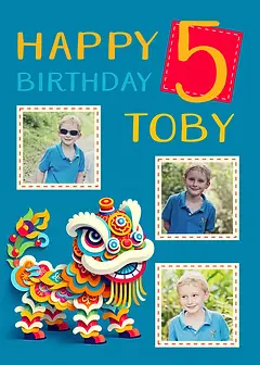 Lion Dance Child Birthday
