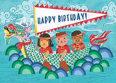 Dragon Boat Happy Birthday
