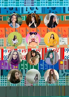 Personalised Friendship Photo Collage Card by Crafty Bitch- Vibrant Multicolor Background Card
