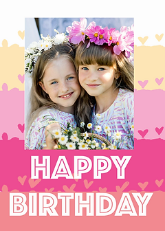 Happy Birthday Pink Hearts