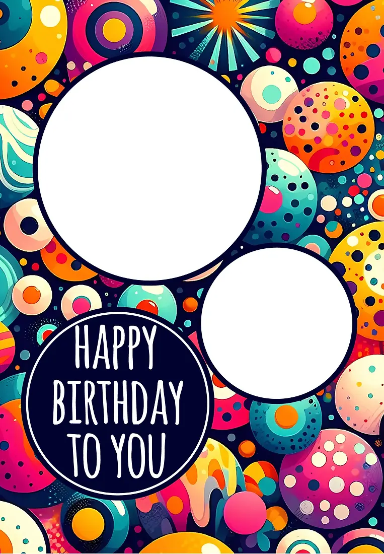 Birthday Bubbles photo card