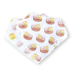 Organic Bandana Bibs 2pcs Set - Dim Sum