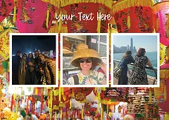  Customisable Nostalgia Card by ViewThroughJen'sLens - illustration depicting a vibrant scene filled with assorted colorful lanterns hanging overhead, creating a lively and festive atmosphere
