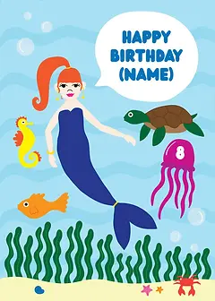 Blue Mermaid - Customisable