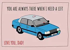 Blue Taxi Fathers Day - Pink