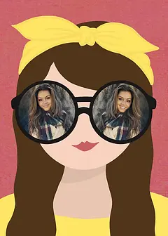 Sunglasses Series - Brown Hair Girl
