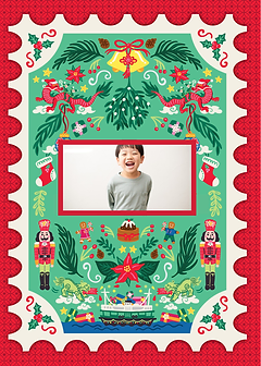 Festive Christmas Hong Kong Red - Photo Upload