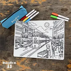 Redoodle Mat Set - Hong Kong Street Scene