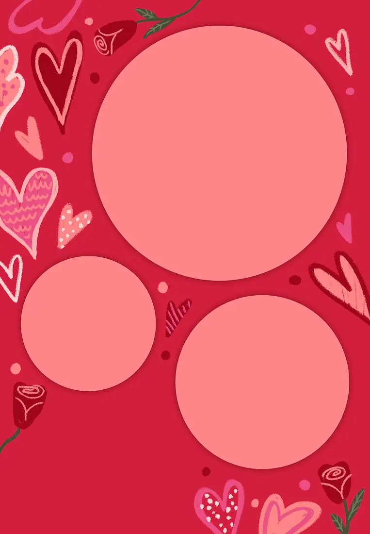 Love Hearts - Circle Photo Upload