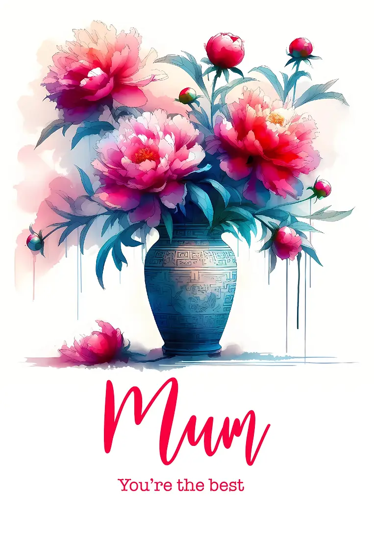 Peony Vase Mothers Day