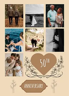 Customisable Photo Upload Anniversary - 7 photos