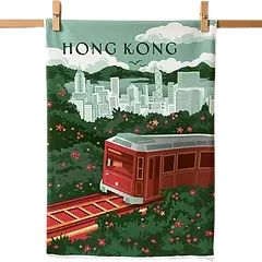TEA TOWEL: Peak Tram