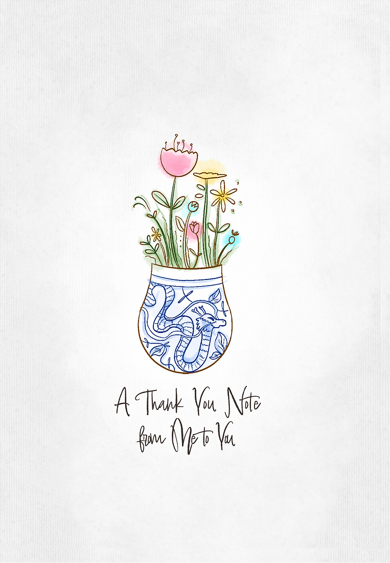Flower Vase Thank you Note