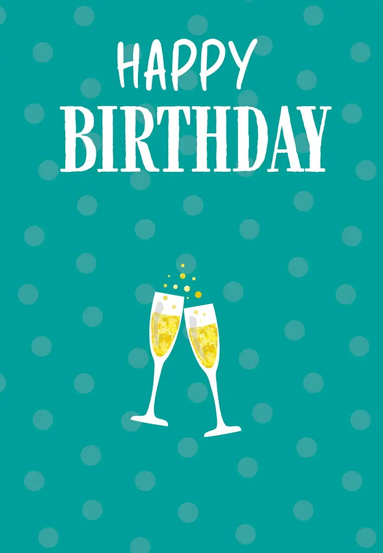 Birthday Polka Dots Champagne