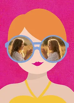 Sunglasses Series - Orange Hair Girl