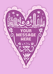 HK Heart Papercut - Personalised
