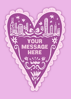 HK Heart Papercut - Personalised