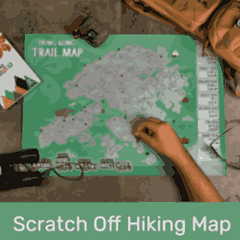 Hiking Scratch Map