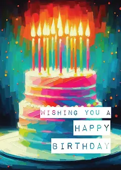 Happy Birthday Bright Candles