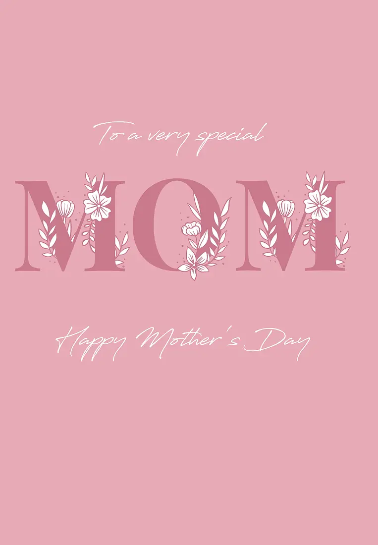 Floral Letters - Mother’s Day US (Pink)