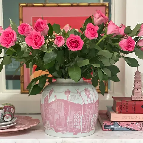 Hong Kong Homage Ginger Jar - Blossom Pink