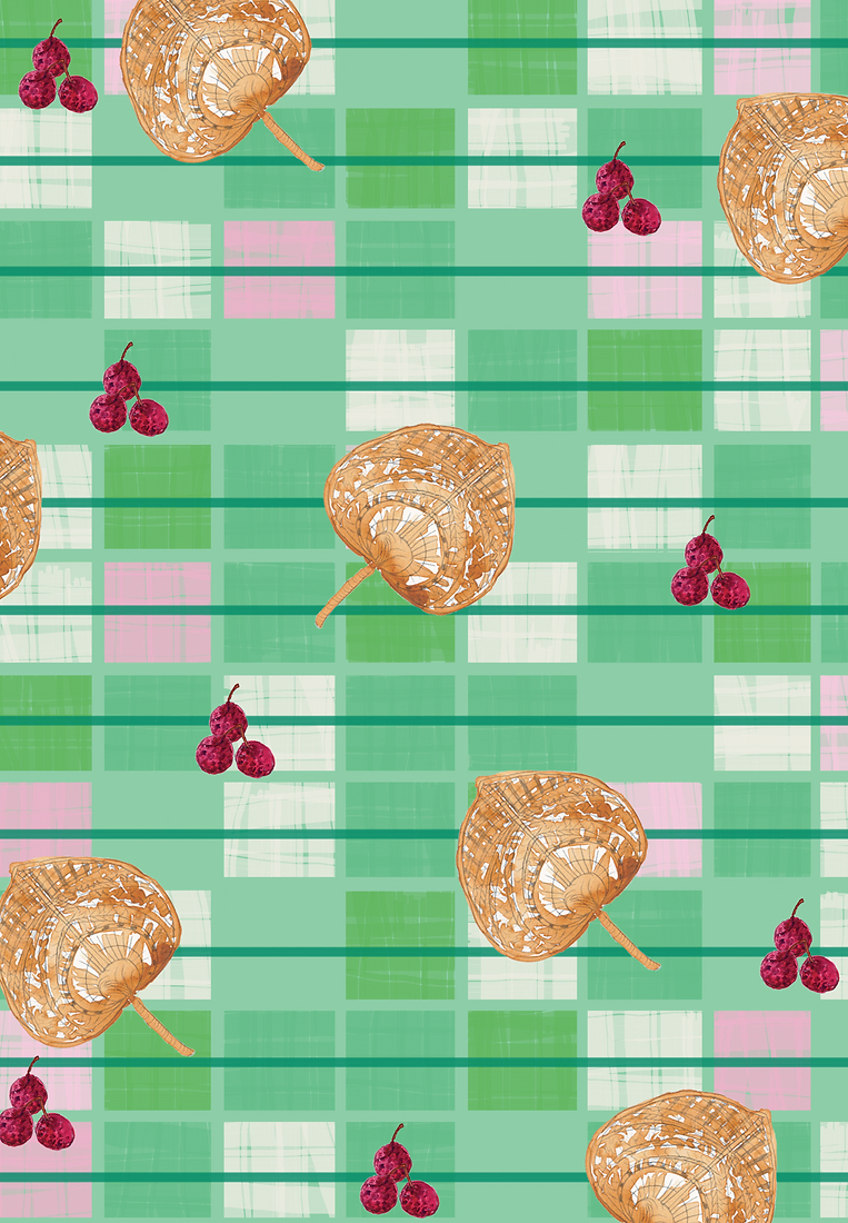 Mamentoes Lychee Fan Mosaic Plain