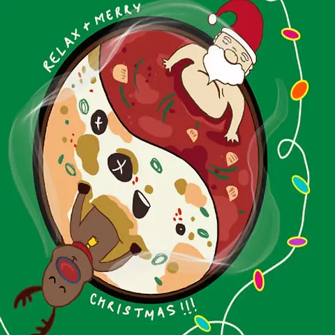Santa In Hot Pot