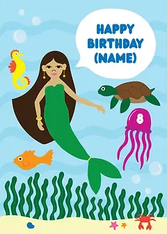 Green Mermaid - Customisable
